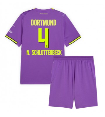 Borussia Dortmund Nico Schlotterbeck #4 Tredjetrøje Børn 2026-27 Kortærmet (+ Korte bukser)